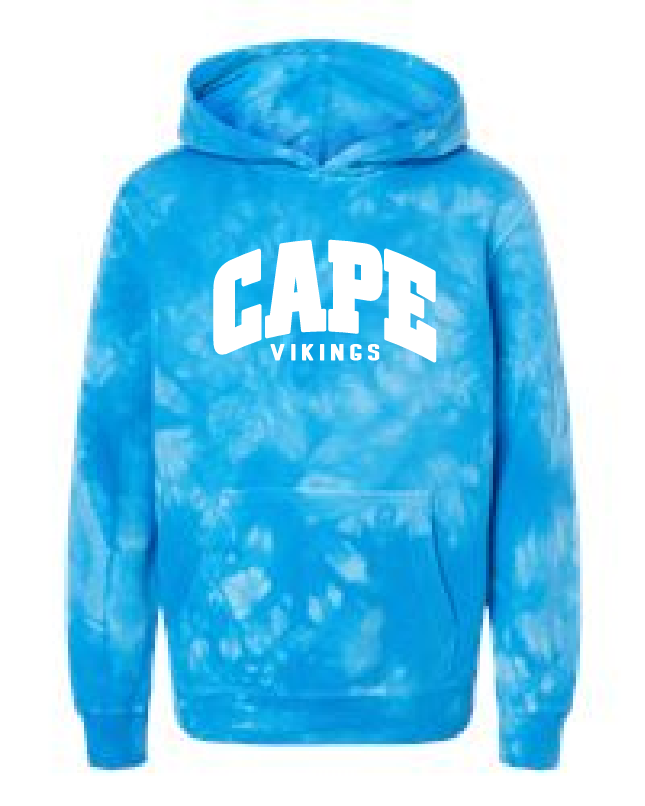Cape Vikings Hoodie YOUTH - Tie Dye Edition