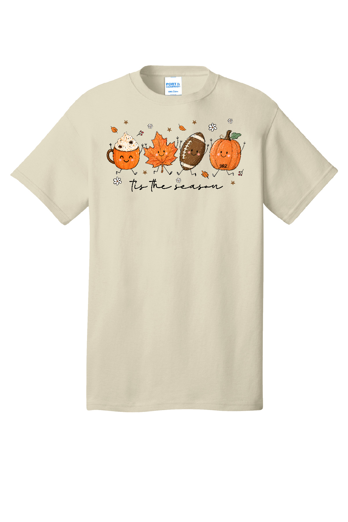 Tis Season Football Fall Leaf Tshirt