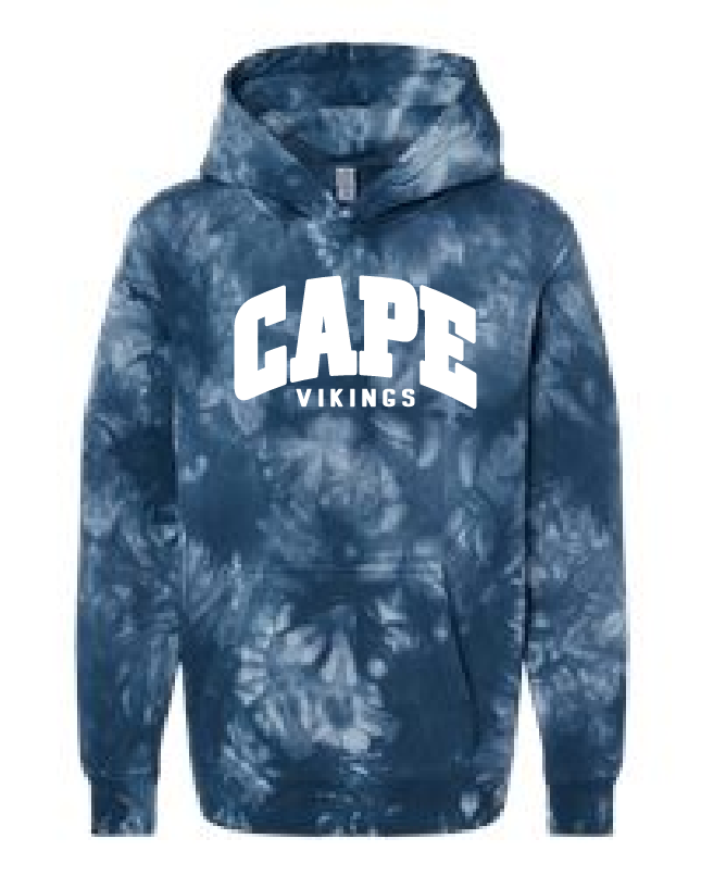 Cape Vikings Hoodie YOUTH - Tie Dye Edition