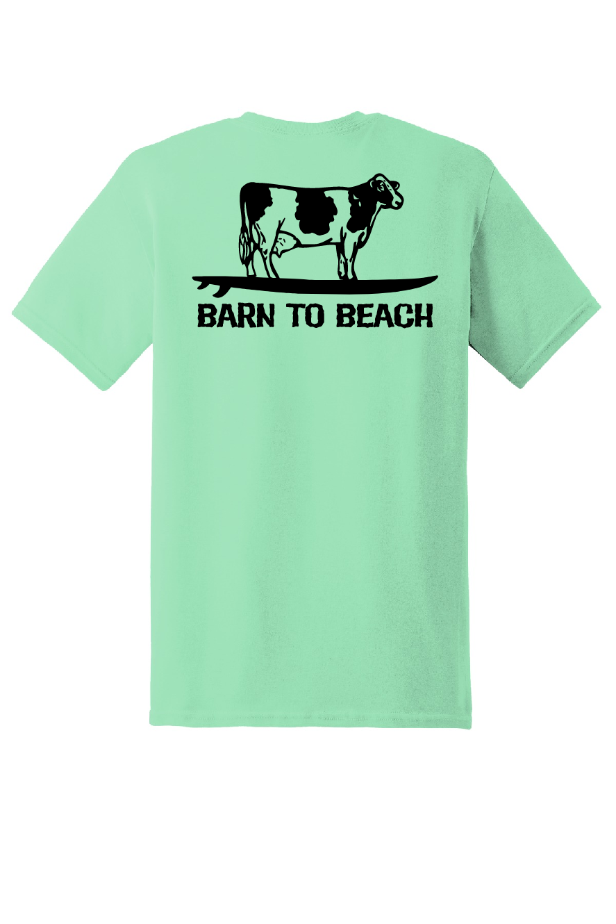 Cow on a Surfboard
