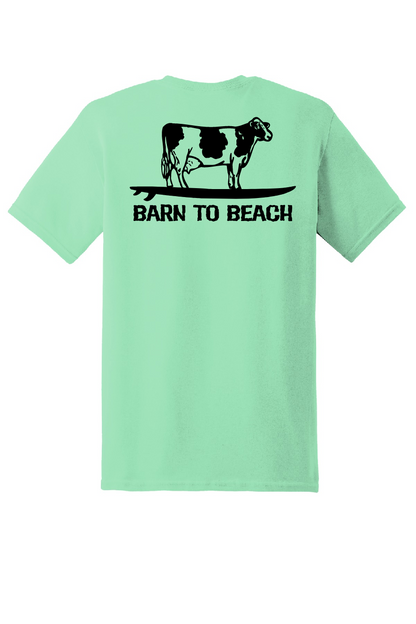 Cow on a Surfboard