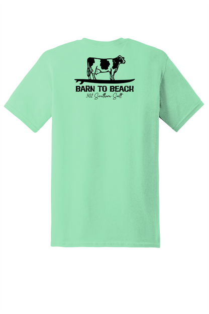 Cow on a Surfboard