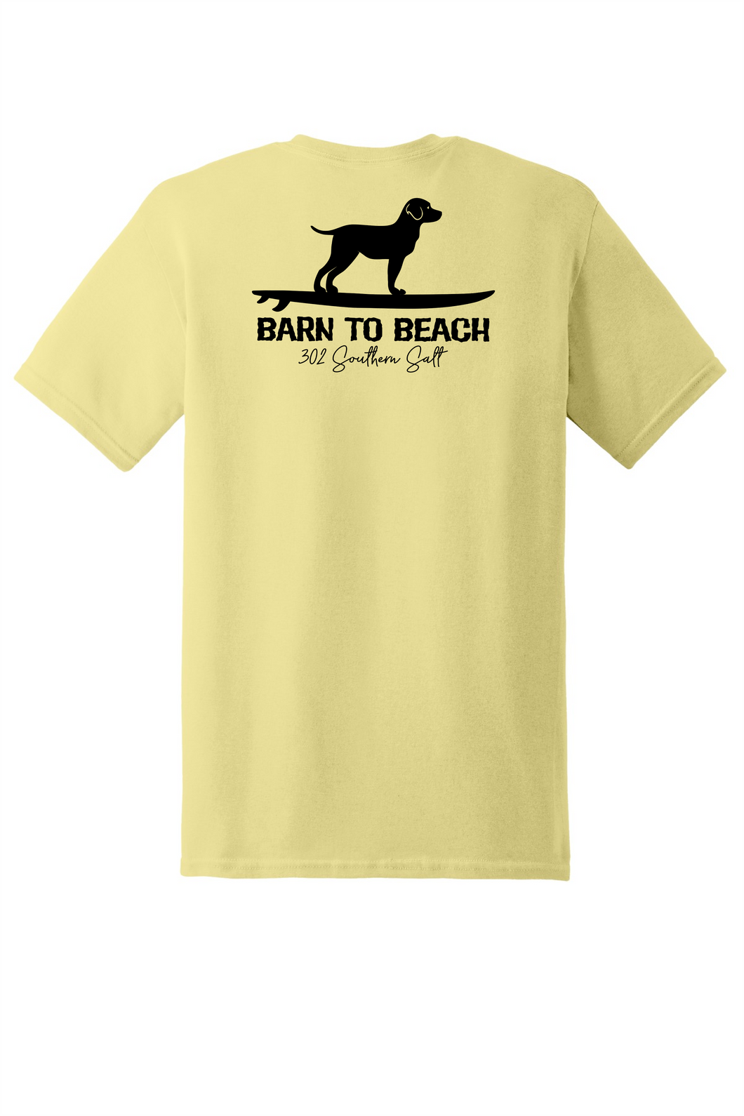 Standing Dog on a Surfboard
