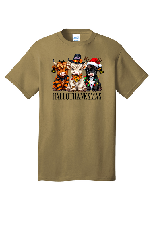 Cows Happy Hallowthanksmas Tshirt