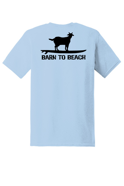 Goat on a Surfboard